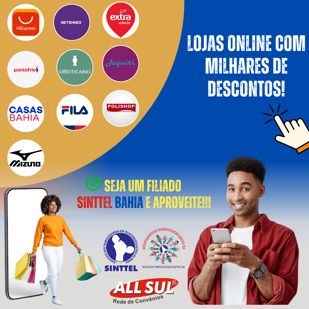 DESCONTOS EM LOJAS ONLINE!